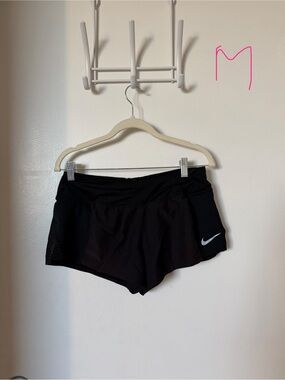 Nike Black Women's Athletic Shorts with Reflective Swoosh